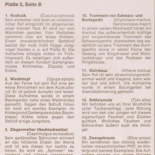 So Singen unsere Vögel: Hans A.Traber, 66 Tr. Foc, VLP(VLP-101), D, Mono, 1973 - 2LP - Y5593 - 7,50 Euro