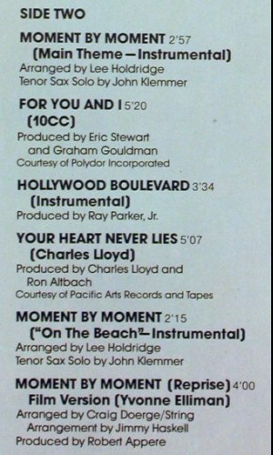 Moment By Moment: John Travolta / Lily Tomlin, V.A., RSO (2394 217), D, 1979 Typ: LP Best.-Nr.: Y5735 Preis: 6,00 Euro