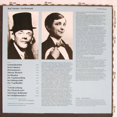 Valentin,Karl & Liesl Karlstadt: Same, Ariola, Club Ed.(34 432 5), D, 1978 - LP - Y5988 - 6,00 Euro