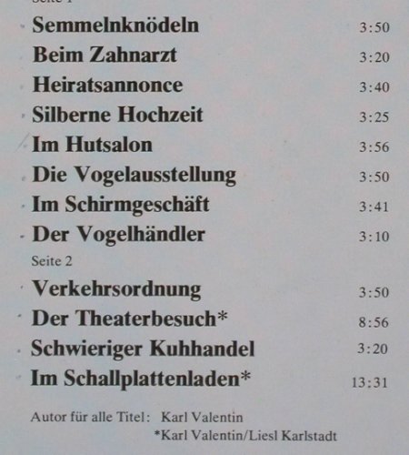 Valentin,Karl & Liesl Karlstadt: Same, Ariola, Club Ed.(34 432 5), D, 1978 - LP - Y5988 - 6,00 Euro