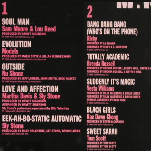 Soul Man: Sam Moore&LouReed...Tom Scott, V.A., AM(393903-1), D, 10 Tr., 1986 - LP - Y6042 - 4,00 Euro