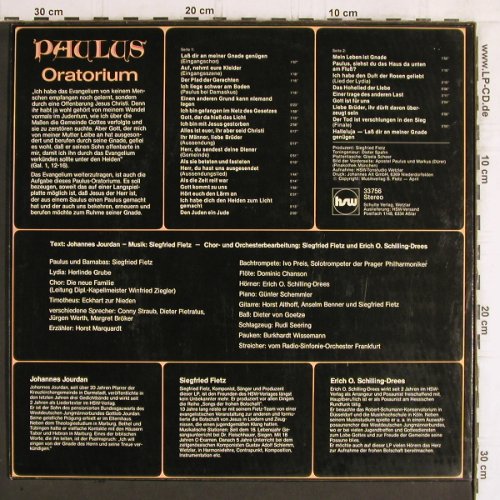 Paulus Oratotium: Lass dir an meiner Gnade genügen, hsw(33 756), D, 1976 - LP - Y6093 - 9,00 Euro