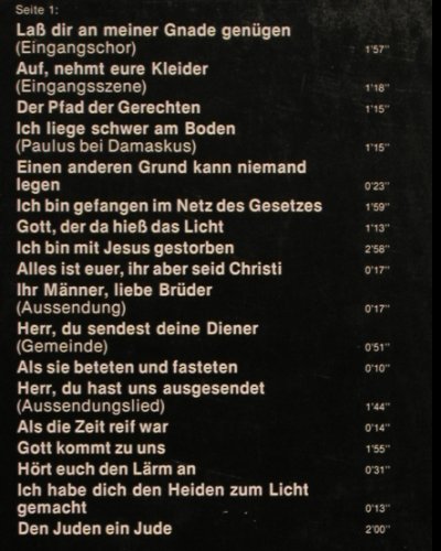 Paulus Oratotium: Lass dir an meiner Gnade genügen, hsw(33 756), D, 1976 - LP - Y6093 - 9,00 Euro