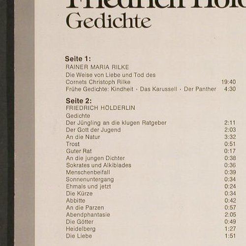 Quadflieg,Will: spricht R.M.Rilke & Fr.Hölderlin, Heliodor(2571 002), D, Mono, 1974 - LP - Y6198 - 6,00 Euro