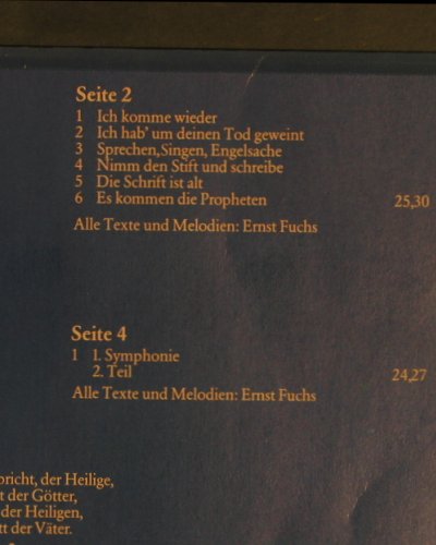 Fuchs,Ernst: Gesänge von Jahve u.E.F., Foc, CBS(96005), A, Booklet, 1980 - 2LP - Y6255 - 10,50 Euro