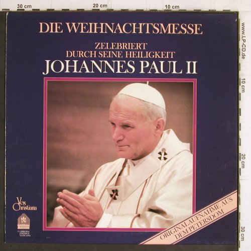 Papst Johannes Paul II: Die Weihnachtsmesse, Foc, Vox Christiana(VCH PP1), D, 1980 - LP - Y6256 - 7,50 Euro