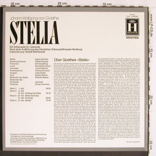 Stella - J.W.von Goethe: Ein Schauspiel für Liebende, Foc, Heliodor(2759 002), D, Ri, 1966 - 2LP - Y6271 - 9,00 Euro