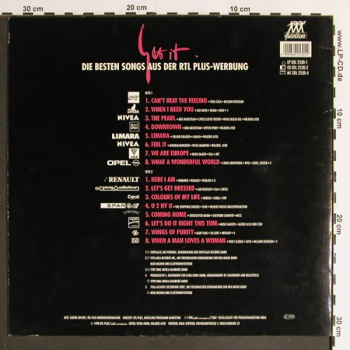 V.A.Get it: Die besten Songs a.d.RTL PlusWerb., Edelton (EDL 2530-1), D, 1990 Typ: LP Best.-Nr.: Y6342 Preis: 3,00 Euro