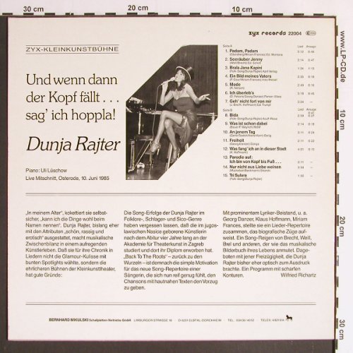 Rajter,Dunja: Und wenn dann der Kopf fällt..sag', ZYX-Kleinkunst(22004), D, 1985 - LP - Y6398 - 9,00 Euro