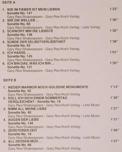 Rex,Rut: Nimm all meine Liebe,Shakespeare..., Koch(C 121 475), A, 1985 - LP - Y6401 - 6,00 Euro