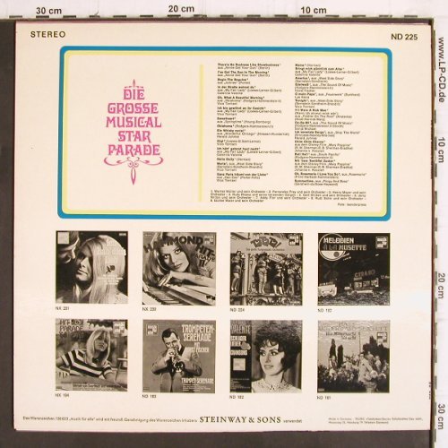 V.A.Die große Musical Star Parade: Valente, Torriani, Assia, Juhnke, Decca(ND 225), D,  - LP - Y64 - 7,50 Euro