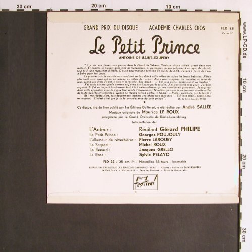 Le Petit Prince: Antoine de Saint-Exupery, Festival, in franz. (FLD 22), F Typ: 10" Best.-Nr.: Y6510 Preis: 6,00 Euro