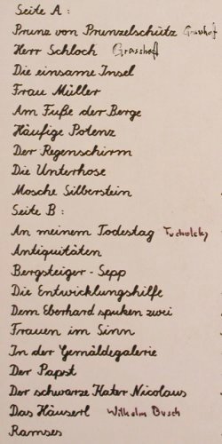 Poldi Sar: Halbanständige Lieder, Summer(SL 8001), D, 1979 - LP - Y6550 - 7,50 Euro