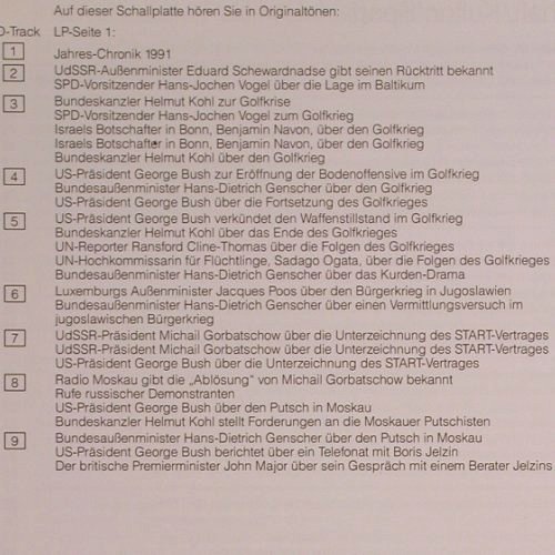 V.A.Philips Jahres-Chronik 1991: O-Töne, Foc Booklet, Philips,IIA1991 (434 701-1), D, 1991 Typ: LP Best.-Nr.: Y6561 Preis: 7,50 Euro