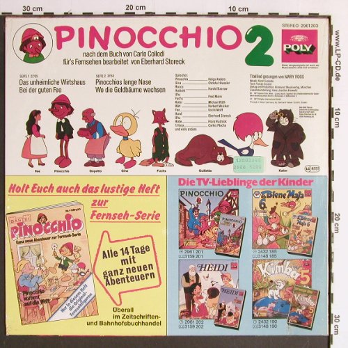 Pinocchio: 2 - 4 Geschichten d.TVAufn,MaryRoss, Poly(2961 203), D, FS-New, 1977 - LP - Y6582 - 6,00 Euro