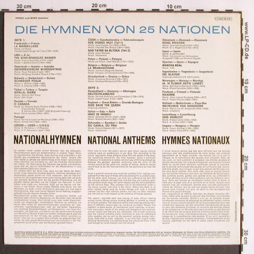 Stabsmusikchor der Bundeswehr,Bonn: Nationalhymnen von 25 Nationen, Volksplatte(C 048-28 633), D,  - LP - Y6594 - 6,00 Euro