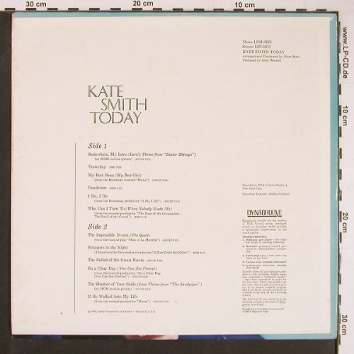 Smith,Kate: Today, m-/vg+, RCA(LSP-3670), US,  - LP - Y659 - 6,00 Euro