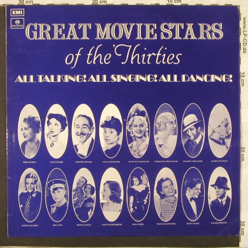 V.A.Great Movie Stars Of The 30's: All Talking! All Singing! All Danc., Parlophone(PMC 7141), UK, 1991 - LP - Y65 - 9,00 Euro
