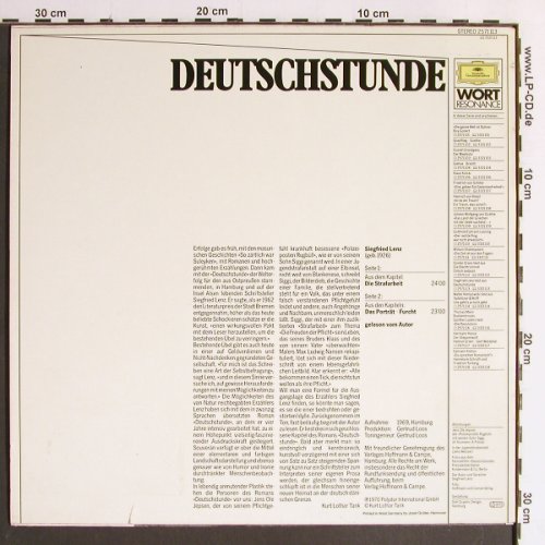 Deutschstunde: von Siegfried Lenz gelesen, D.Gr. Wort Resonance (2571 113), D, Ri, 1970 Typ: LP Best.-Nr.: Y6605 Preis: 6,00 Euro
