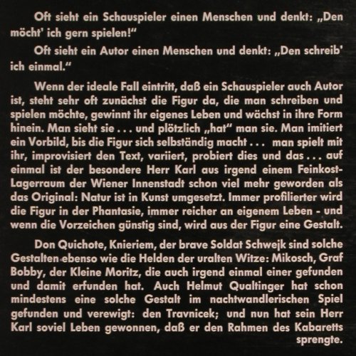 Qualtinger,Helmut: Der Herr Karl, Preiser(062-90 855), D, Mono,  - LP - Y6693 - 7,50 Euro
