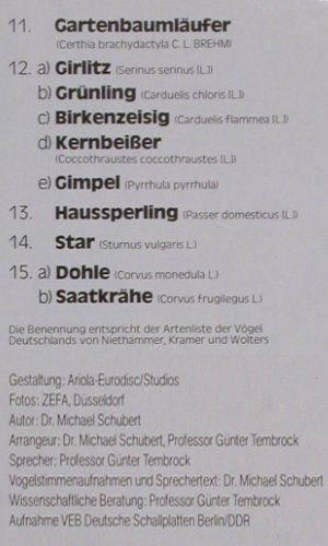 Vögel unserer Heimat: Vogelstimmen, Foc, Ariola (300 328-370), D, Mono, 1976 Typ: 2LP Best.-Nr.: Y6702 Preis: 6,00 Euro