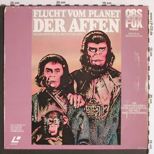 Planet der Affen - Flucht vom: Bildplatte Laser Vision, m/vg+, CBS-Fox(1187-73), UK, 1983 - Video - Y6742 - 9,00 Euro