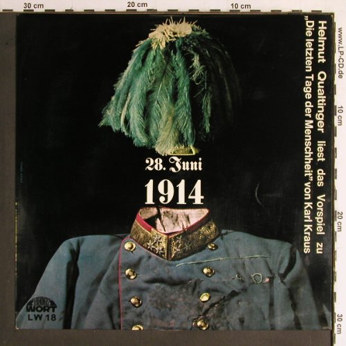 Qualtinger,Helmut: Die letzten Tage der Menschheit, Lebendiges Wort(LW 18), A,Mono, 1964 - LP - Y6921 - 14,00 Euro