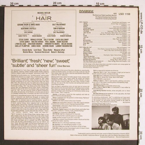 Hair: Original Broadway Cast, RCA Victor(LSO 1150), D,  - LP - Y6932 - 7,50 Euro