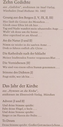 von le Fort,Gertrud - spricht: Zehn Gedichte/DasJahr der Kirche1&2, Christophorus (CLX 72 108), D, 1962 Typ: 10" Best.-Nr.: Y7057 Preis: 7,50 Euro