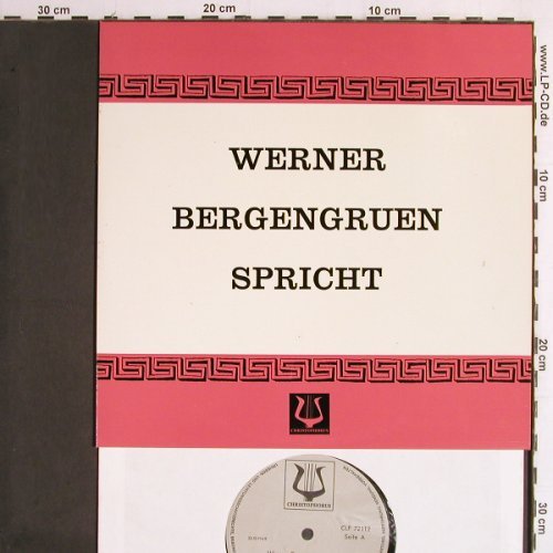Bergengruen,Werner: Der Herzog und der Bär / 8Gedichte, Christophorus (CLP 72 112), D Typ: 10" Best.-Nr.: Y7059 Preis: 7,50 Euro
