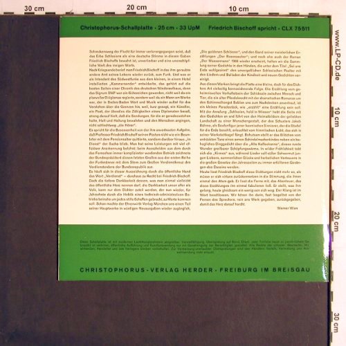 Bischoff,Friedrich: Seblon,e.Erz., Schlesischer Psalter, Christophorus (CLX 75 511), D,Mono, 1965 Typ: 10" Best.-Nr.: Y7060 Preis: 7,50 Euro