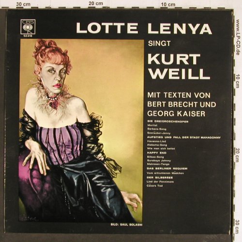 Lenya,Lotte: singt Kurt Weill, CBS (62 318), D Typ: LP Best.-Nr.: Y7339 Preis: 9,00 Euro
