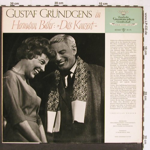 Gründgens,Gustaf: In Hermann Bahr: das Konzert, D.Gr.(43 060), D, Mono, 1964 - LP - Y7398 - 9,00 Euro