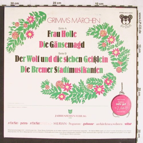 Frau Holle / Die Gänsemagd: Der Wolf u.d.7 Geisl/Bremer Stadtm., für Dich(909-2-120023), D, 1972 - LP - Y7626 - 5,00 Euro