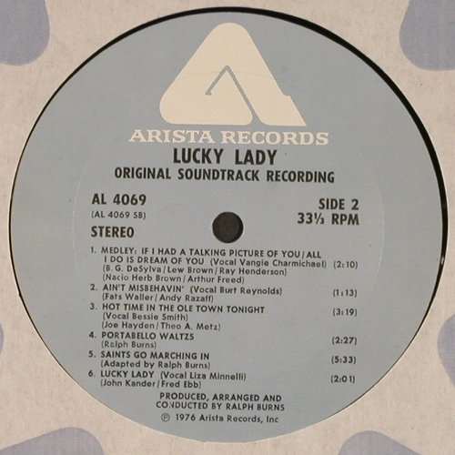 Lucky Lady: Original Soundtrack, Arista (AL 4069), US, co, 1976 Typ: LP Best.-Nr.: Y7713 Preis: 6,00 Euro