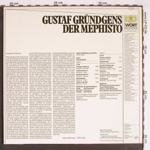 Gründgens,Gustaf: Der Mephisto, D.Gr.(2571 103), D, 1980 - LP - Y7788 - 6,00 Euro