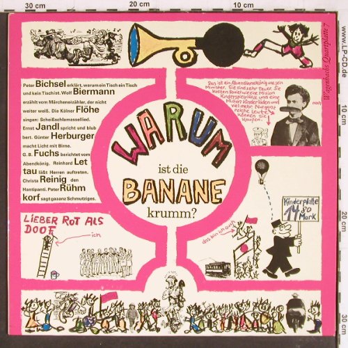 V.A.Warum ist die Banane krumm ?: Peter Bichsel, Jandl.. Rühmkorf, Wagenbachs Quartpl. (WA7), D,Textpost, 1971 Typ: LP Best.-Nr.: Y7862 Preis: 12,50 Euro