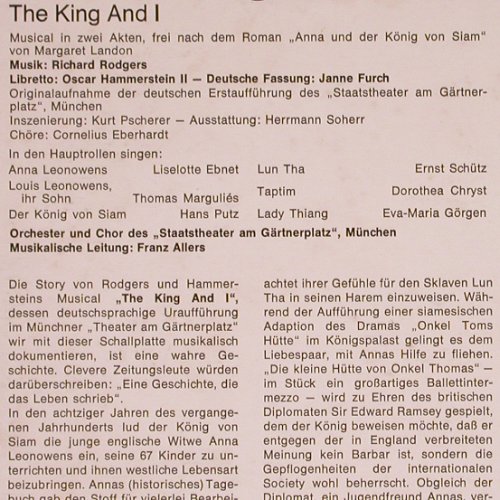 Der König und ich/The King and I: Musical in 2 Akten, Club Ed., Philips(60 689 P.9), D, 1967 - 10inch - Y8008 - 6,00 Euro