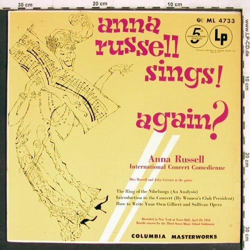 Russell,Anna: Sings Again ? (rec.1953), Columbia(ML 4733), US, Mono, 1972 - LP - Y8193 - 6,00 Euro