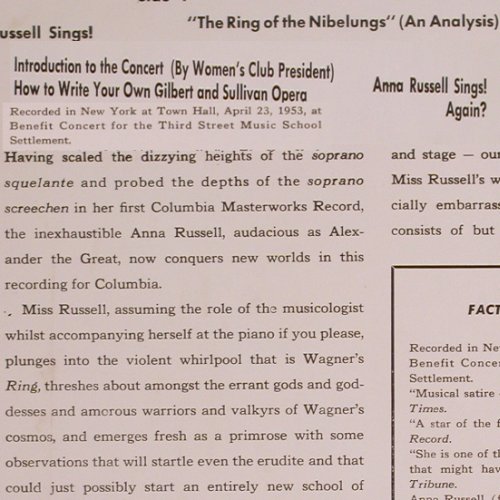 Russell,Anna: Sings Again ? (rec.1953), Columbia(ML 4733), US, Mono, 1972 - LP - Y8193 - 6,00 Euro