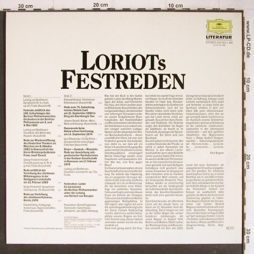 Loriot: Festreden, Deutsche Grammophon (410 745-1), D, 1983 Typ: LP Best.-Nr.: Y8791 Preis: 5,00 Euro