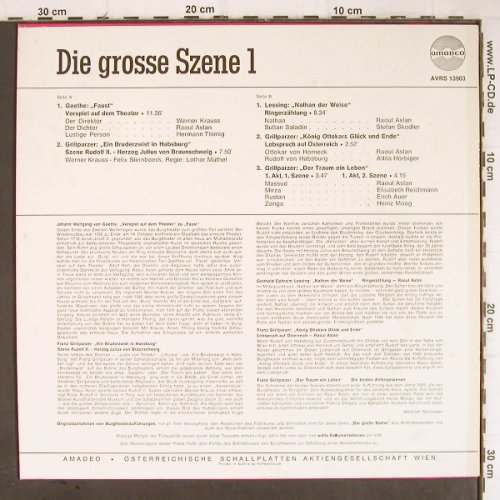 V.A.Die grosse Szene 1: Goethe, Grillparzer, Lessing, Amadeo(AVRS 13903), D,  - LP - Y8840 - 6,00 Euro