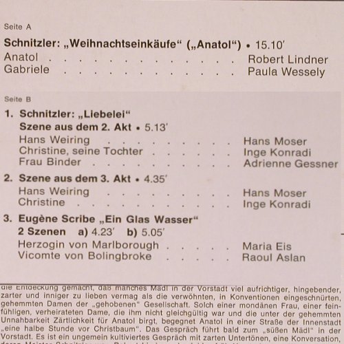 V.A.Die grosse Szene 3: Arthur Schnitzler, Eugene Scribe, Amadeo(AVRS 13905), D,  - LP - Y8841 - 6,00 Euro