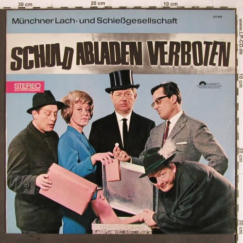 Münchner Lach-u.Schießgesellschaft: Schuld Abladen Verboten,Tr.1.1VG-, Polydor (237 800), D, 1965 Typ: LP Best.-Nr.: Y8878 Preis: 7,50 Euro