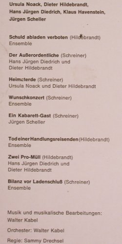 Münchner Lach-u.Schießgesellschaft: Schuld Abladen Verboten,Tr.1.1VG-, Polydor (237 800), D, 1965 Typ: LP Best.-Nr.: Y8878 Preis: 7,50 Euro