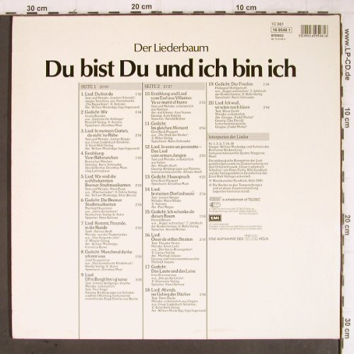 V.A.Der Liederbaum: Du bist du und ich bin ich, Foc, Harmonia Mundi/WDR(16 9548 1), D, 1985 - LP - Y8917 - 5,00 Euro