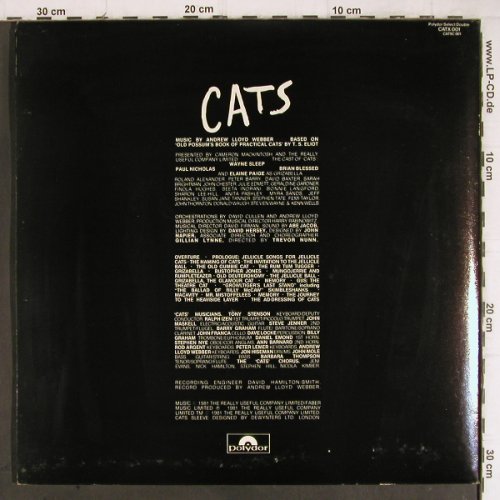 Cats: Music by Andrew Lloyd Webber,Foc, Polydor(CATX 001), UK, 1981 - 2LP - Y9123 - 7,50 Euro