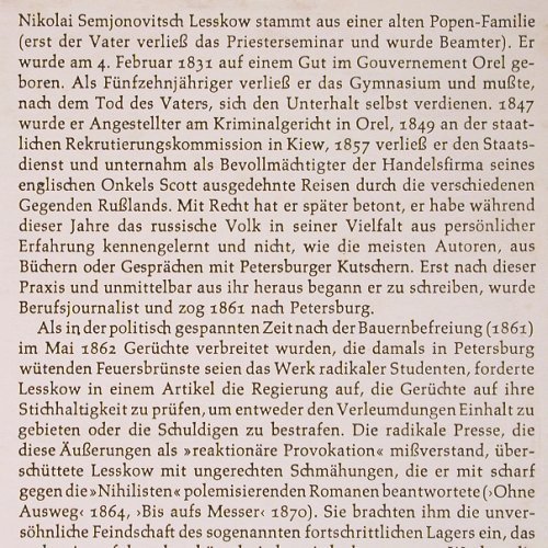 Das Tier: Nikolai Lesskow, Spr.Leopold Rudolf, Preiser Records (SPR 9912), A, A-Stoc Typ: LP Best.-Nr.: Y9238 Preis: 7,50 Euro