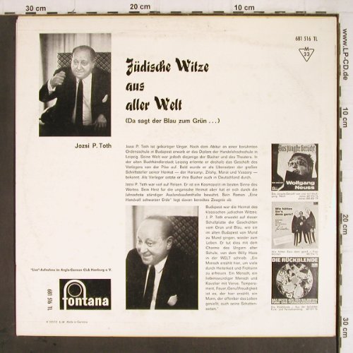 Toth,Jozsi P.: Jüdische Witze aus aller Welt, Fontana(681 516 TL), D, vg-/vg+, 1964 - LP - Y9244 - 5,00 Euro