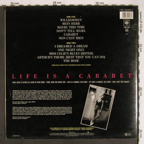 Lemper,Ute: Life Is A Cabaret, Foc, CBS (460493 1), NL, 1987 Typ: LP Best.-Nr.: Y9250 Preis: 7,50 Euro